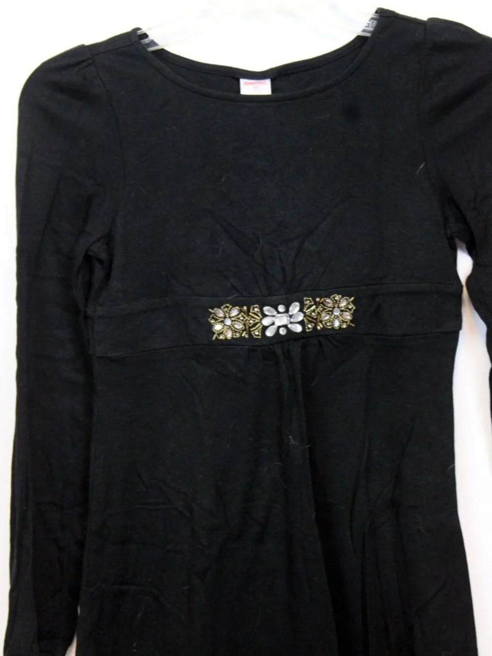2007 Gymboree Holiday Classics Black Dress sz 10 Party Rhinestones Casual Comfor